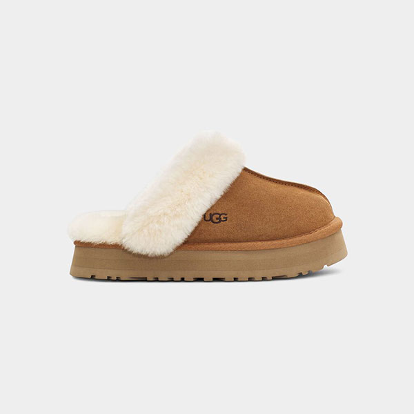 UGGS Disquette Slippers Tøfler Dame Chestnut Norge